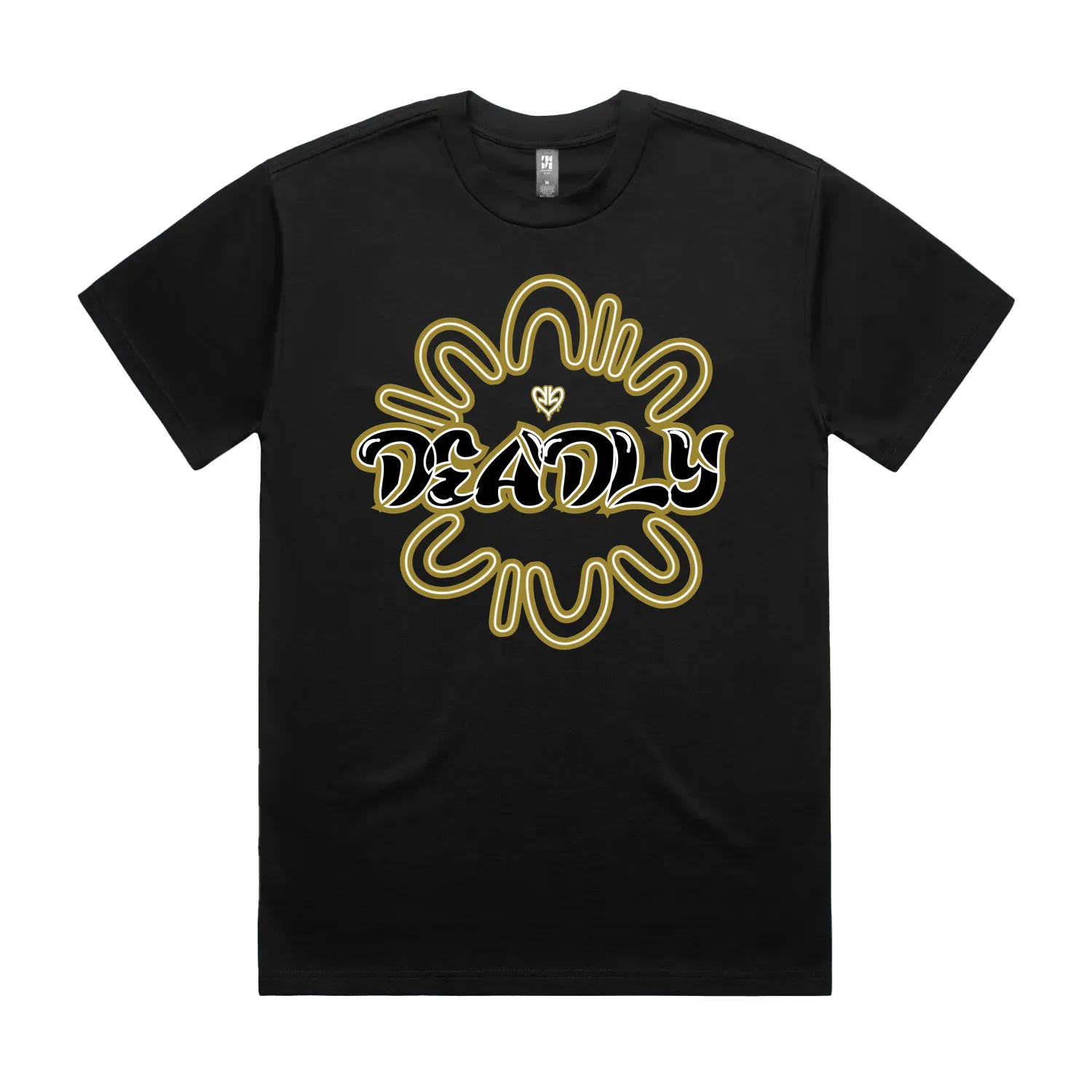 Black front flat lay
