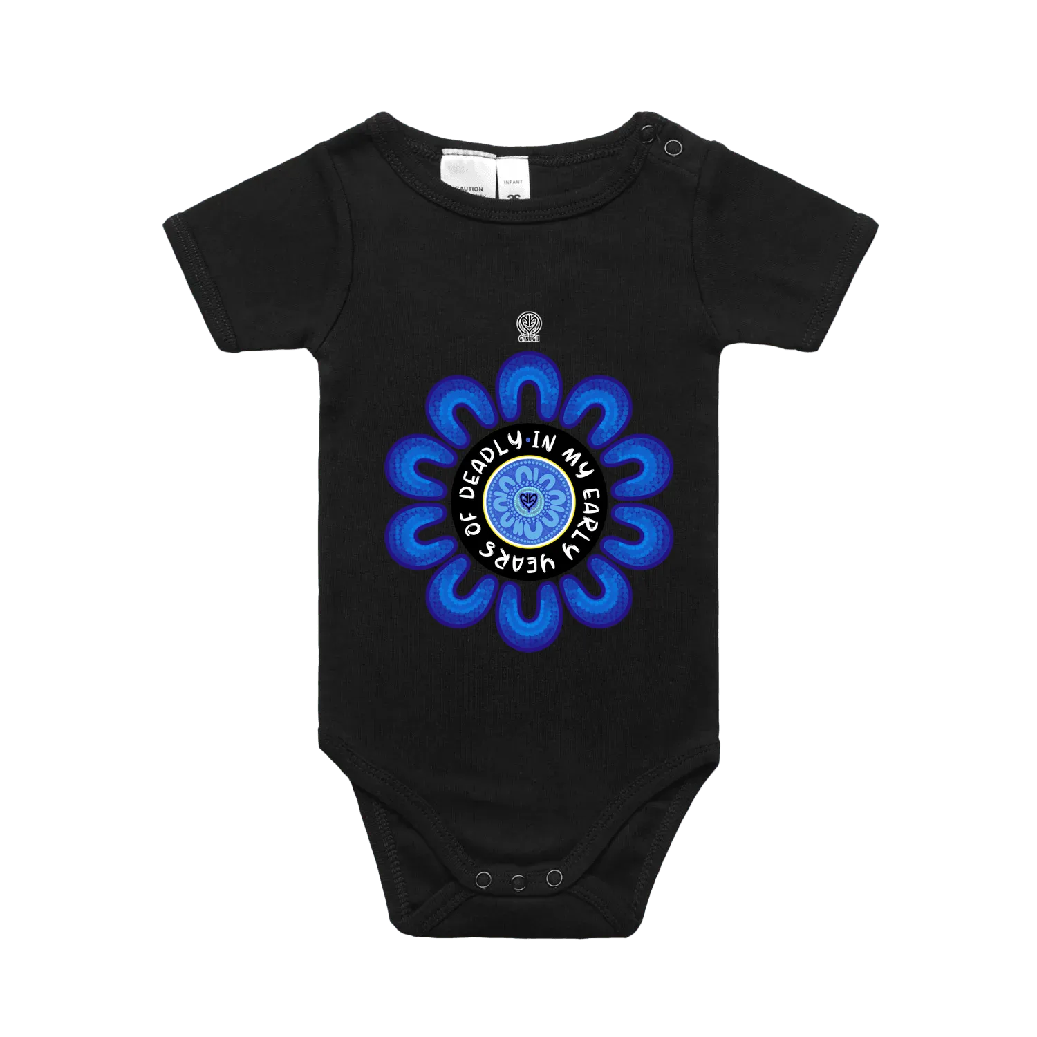 Black front flat lay