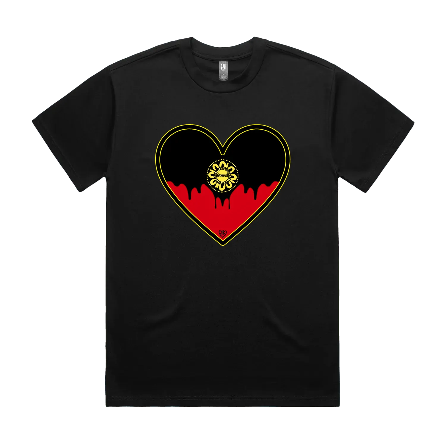 Black front flat lay