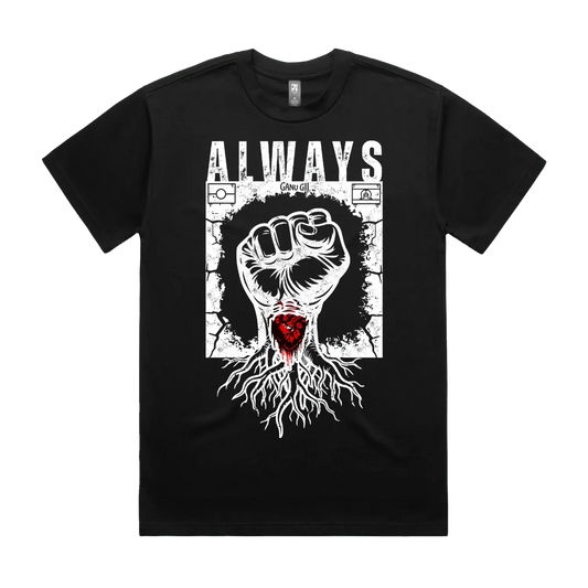 Black front flat lay