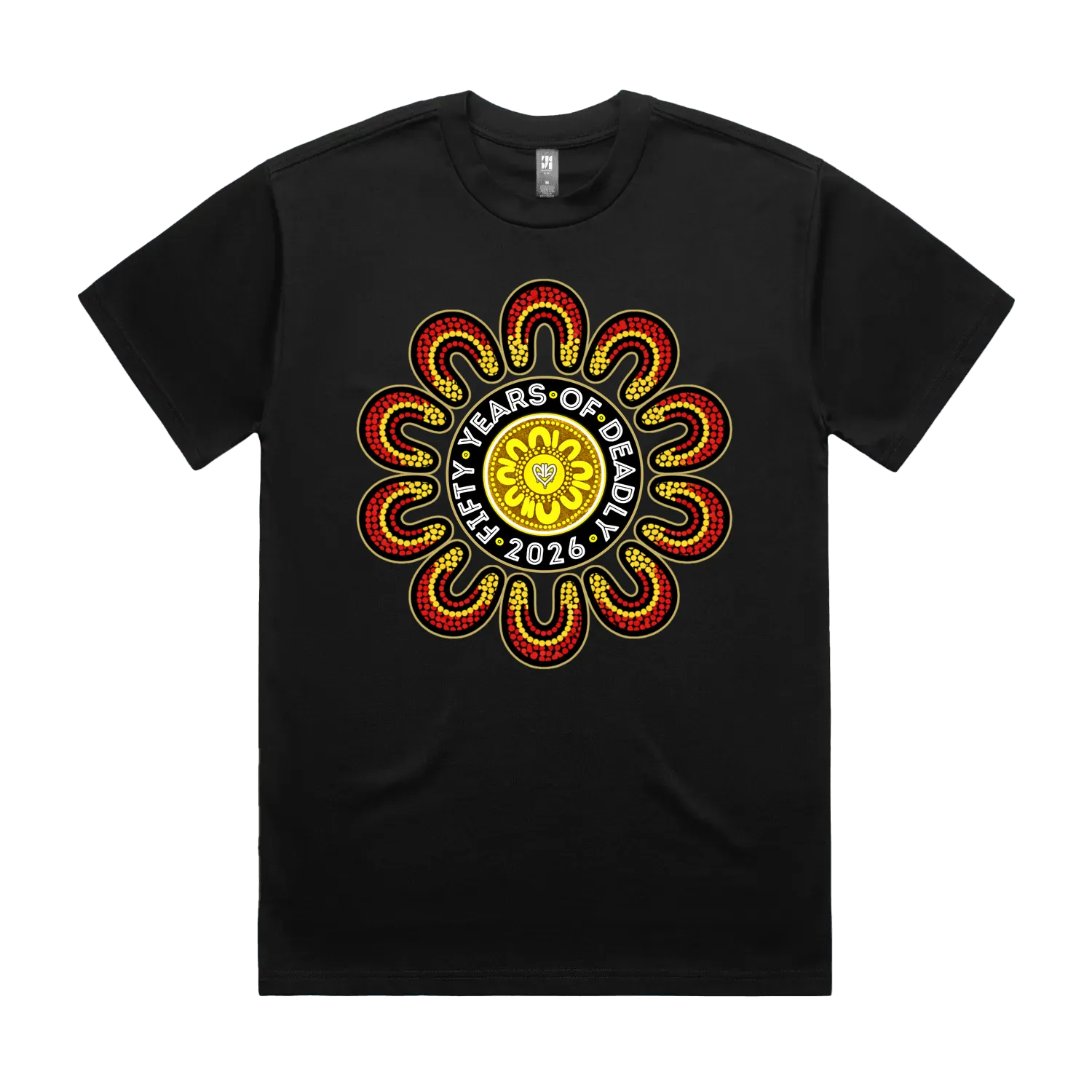 Black front flat lay