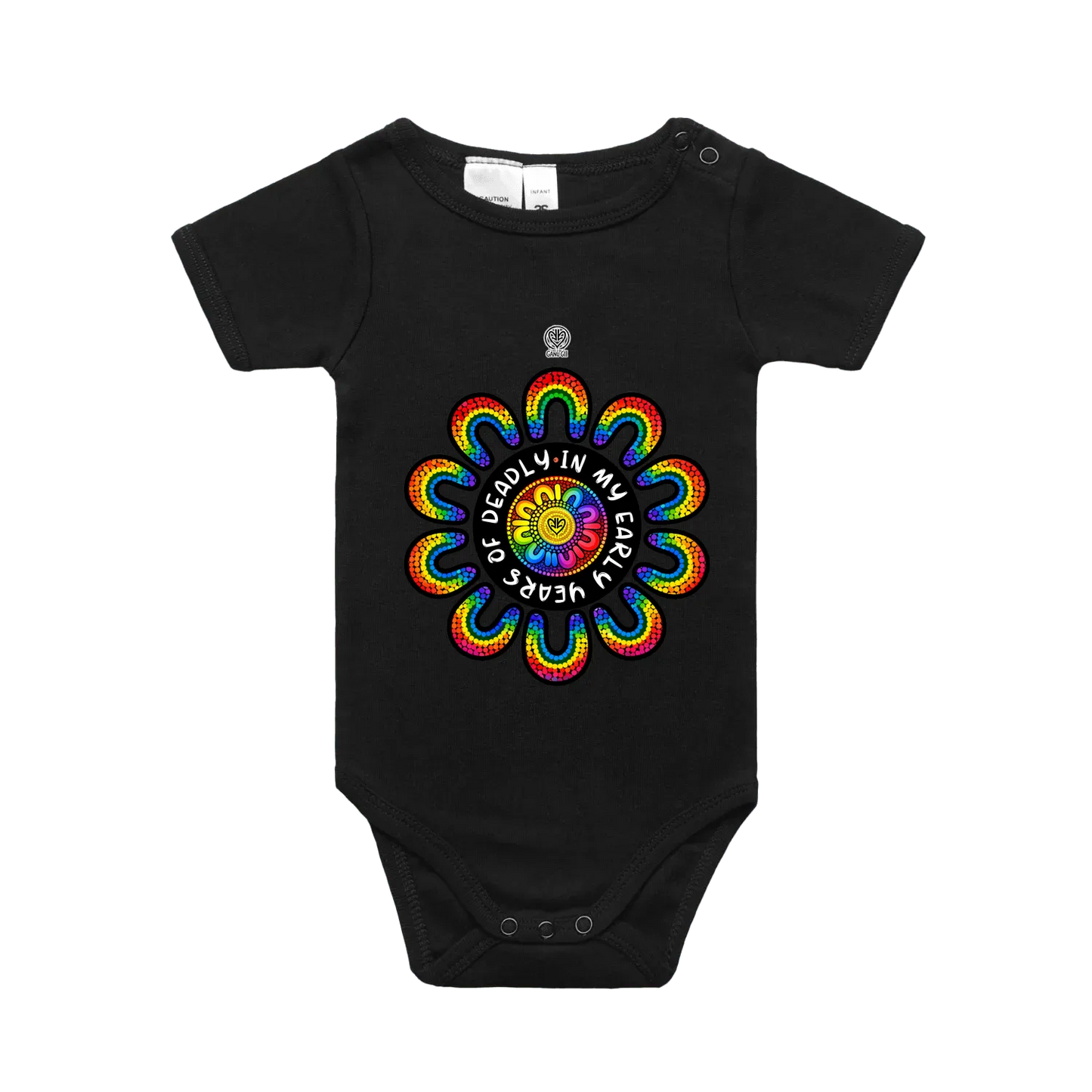 Black front flat lay