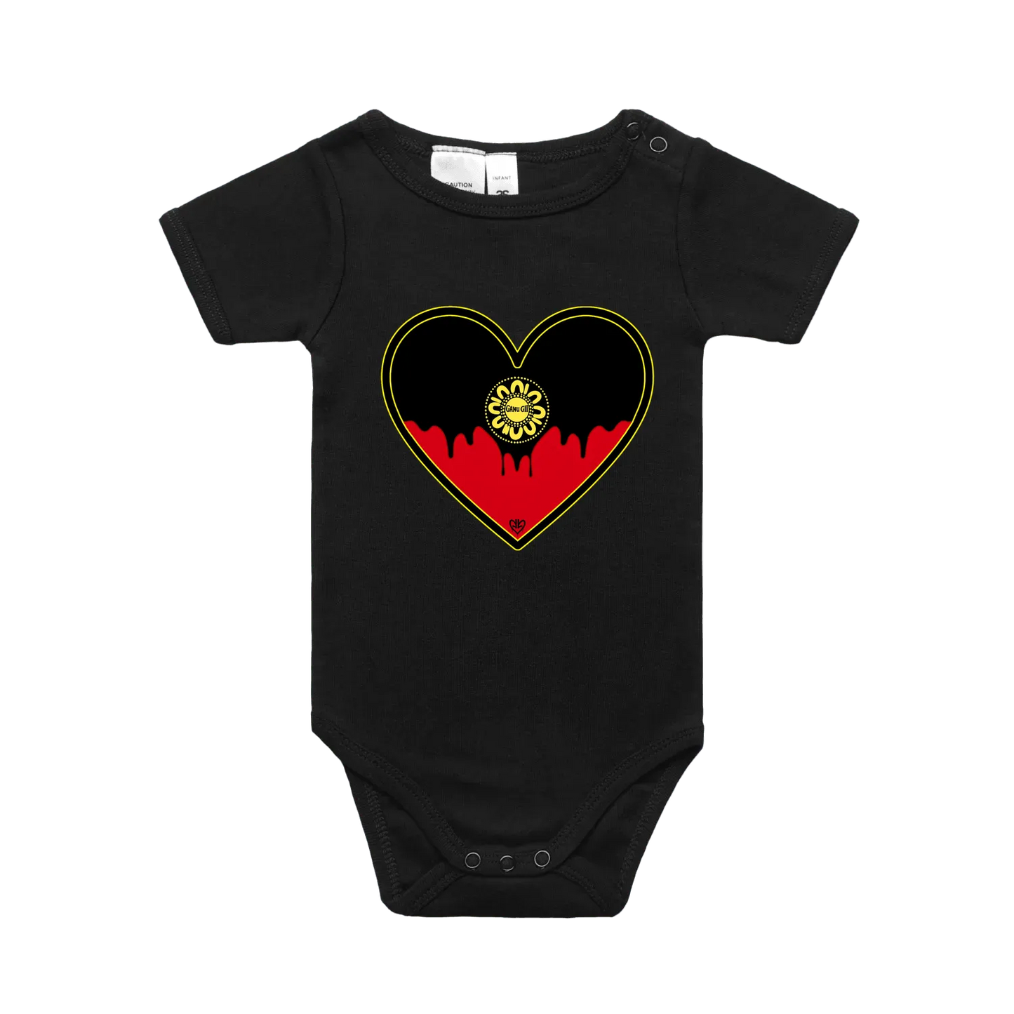 Black front flat lay