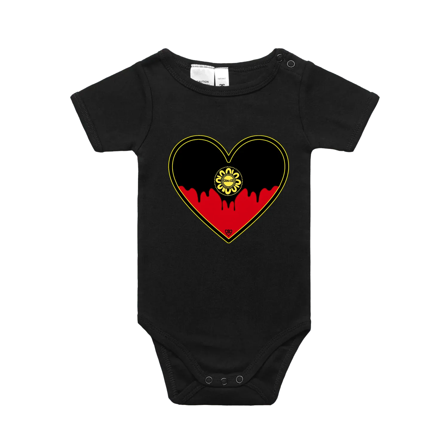 Black front flat lay