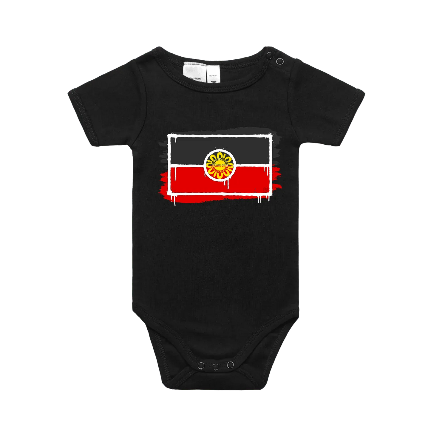 Black front flat lay