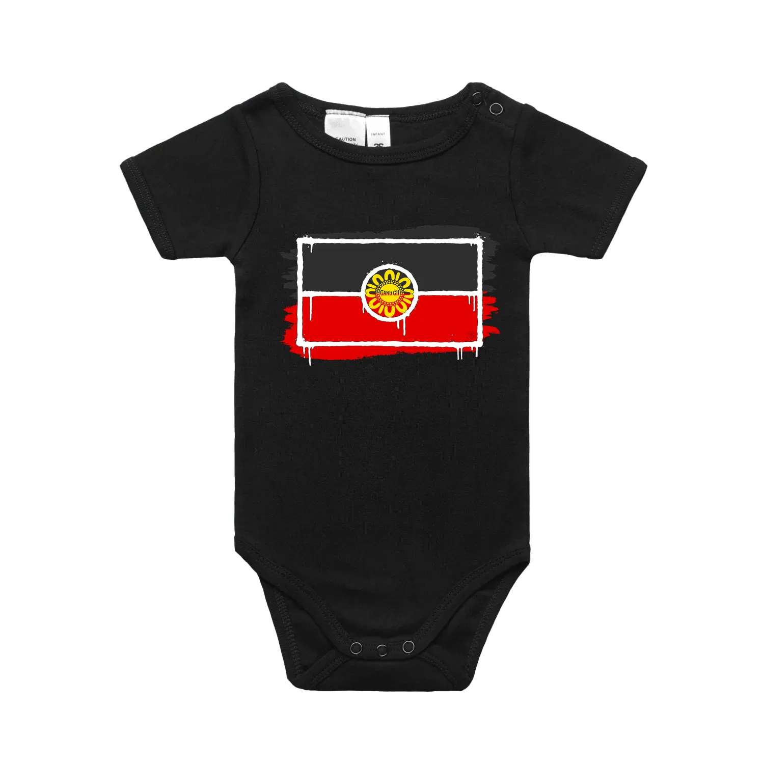 Black front flat lay